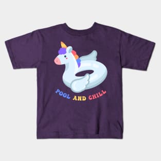 Pool and Chill with Unicorn Kids T-Shirt